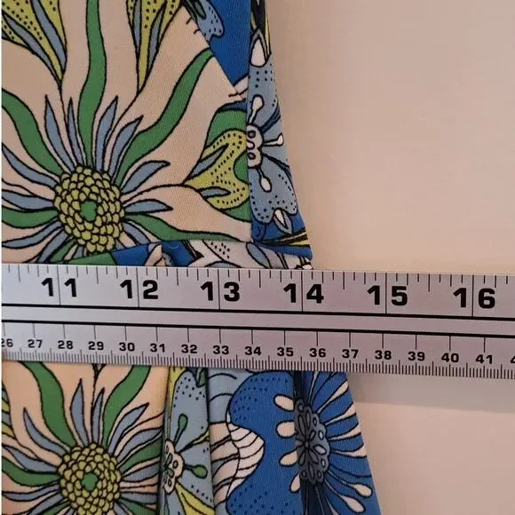 Roz & Ali Floral Dress Size 8 Sleeveless Cottage Romantic Midi 70s Boho - Picture 8 of 9